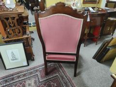 Pair of victorian rosewood armchairs Thumbnail 4