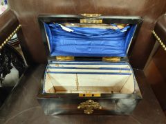 Victorian coromandel wooden stationery box Thumbnail 3