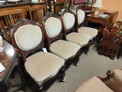 Four victorian mahogany armchairs Thumbnail 2