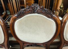 Four victorian mahogany armchairs Thumbnail 3