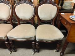Four victorian mahogany armchairs Thumbnail 4