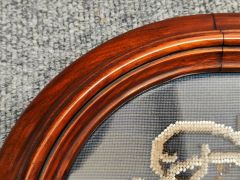 Victorian walnut framed bead work Thumbnail 4