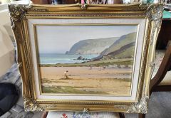 Gilt framed oil on canvas by arthur twells Thumbnail 1