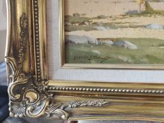 Gilt framed oil on canvas by arthur twells Thumbnail 3