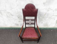 Arts & crafts mahogany armchair Thumbnail 2