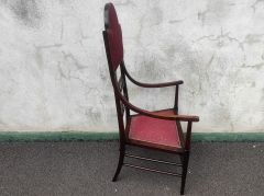 Arts & crafts mahogany armchair Thumbnail 3
