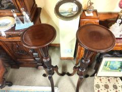 Pair of mahogany Torcheres Thumbnail 2