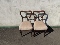 Pair of rosewood victorian chairs Thumbnail 2
