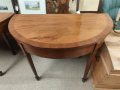 Pair of georgian mahogany half moon tables Thumbnail 3