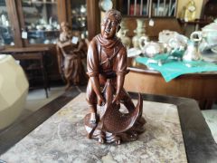 Chinese carved wood figure Thumbnail 3