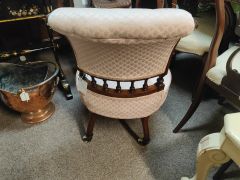 Victorian mahogany low chair Thumbnail 3
