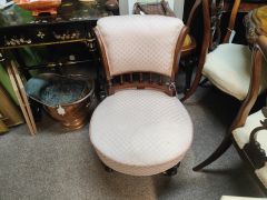Victorian mahogany low chair Thumbnail 4