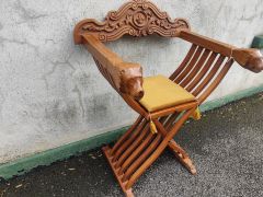 Carved mahogany chair Thumbnail 3