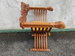 Carved mahogany chair Thumbnail 4