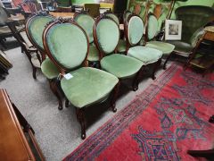 Set of eight victorian mahogany chairs Thumbnail 3