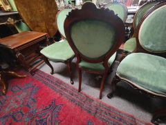Set of eight victorian mahogany chairs Thumbnail 6