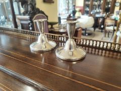 Pair of silver candlesticks Thumbnail 3