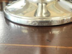 Pair of silver candlesticks Thumbnail 4
