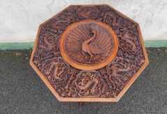 Indian carved peacock table Thumbnail 4