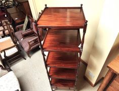 19th century mahogany wot-not Thumbnail 2