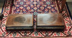 Pair of Oriental mahogany & gilt stands Thumbnail 2