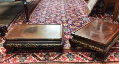 Pair of Oriental mahogany & gilt stands Thumbnail 3