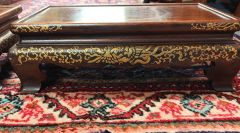 Pair of Oriental mahogany & gilt stands Thumbnail 4
