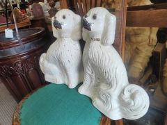Pair of porcelain staffordshire dogs Thumbnail 2