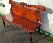 Carved mahogany william iv bench Thumbnail 2