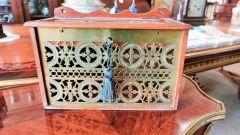 Edwardian oak letter box Thumbnail 2