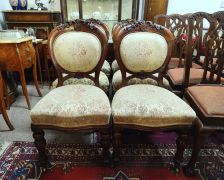 Set of six victorian mahogany chairs Thumbnail 4