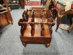 Victorian walnut canterbury Thumbnail 3