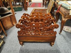Victorian walnut canterbury Thumbnail 4