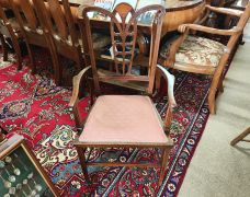 Edwardian mahogany low chair Thumbnail 4