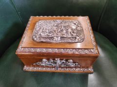 Victorian oak tea caddy Thumbnail 2