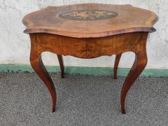 Victorian burr walnut side table Thumbnail 3