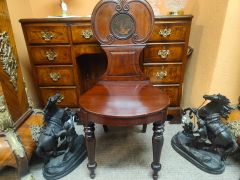 Regency mahogany hall chair Thumbnail 3