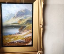 Pair of gilt framed scottish paintings signed Thumbnail 3