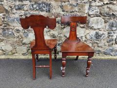 Pair of 19th century mahogany hall chairs  Thumbnail 3