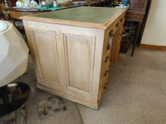 Leather top pine desk Thumbnail 4
