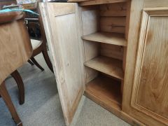 Leather top pine desk Thumbnail 3