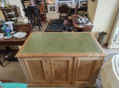 Leather top pine desk Thumbnail 6