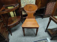 Victorian mahogany hall chair Thumbnail 4