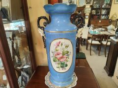 19th century victorian painted vase Thumbnail 3