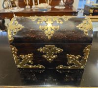 Victorian coromandel & brass stationery box Thumbnail 6