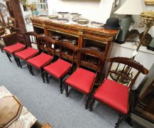 Set of six william IV mahogany dining chairs Thumbnail 3