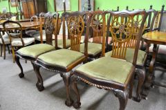 Set of six mahogany dining chairs Thumbnail 4