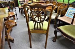 Set of six mahogany dining chairs Thumbnail 3