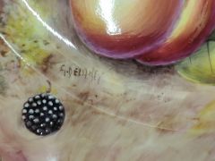 Hand painted porcelain plate by royal worcester artist Thumbnail 3