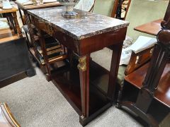19th century marble top consul / side table with mirror back Thumbnail 3